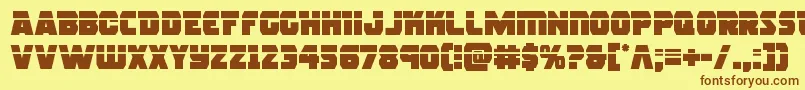 rogueherolaser Font – Brown Fonts on Yellow Background