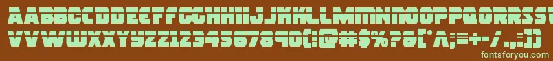 rogueherolaser Font – Green Fonts on Brown Background