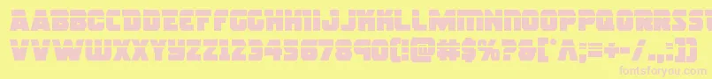 rogueherolaser Font – Pink Fonts on Yellow Background