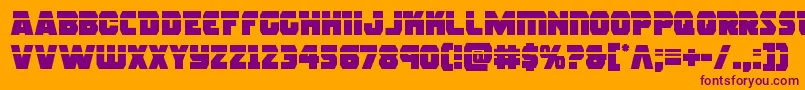 rogueherolaser Font – Purple Fonts on Orange Background