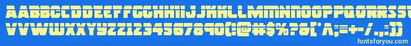 rogueherolaser Font – Yellow Fonts on Blue Background