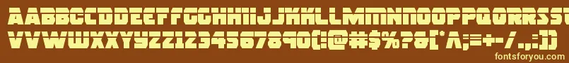 rogueherolaser Font – Yellow Fonts on Brown Background