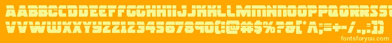rogueherolaser Font – Yellow Fonts on Orange Background