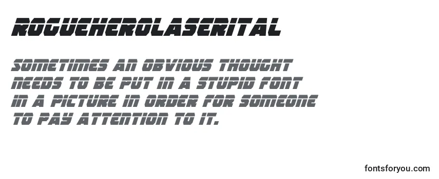 Review of the Rogueherolaserital (139020) Font