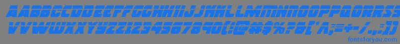 rogueherolaserital Font – Blue Fonts on Gray Background