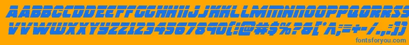 rogueherolaserital Font – Blue Fonts on Orange Background