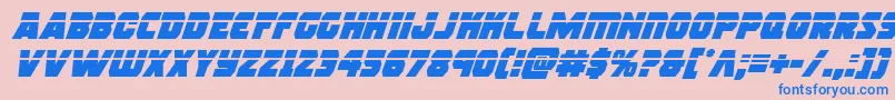 rogueherolaserital Font – Blue Fonts on Pink Background