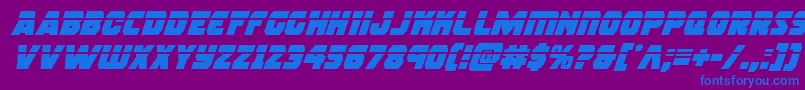 rogueherolaserital Font – Blue Fonts on Purple Background