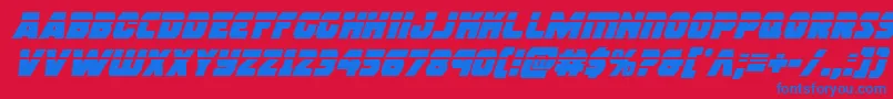 rogueherolaserital Font – Blue Fonts on Red Background