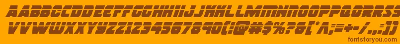 rogueherolaserital Font – Brown Fonts on Orange Background