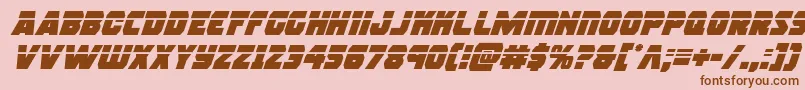 rogueherolaserital Font – Brown Fonts on Pink Background