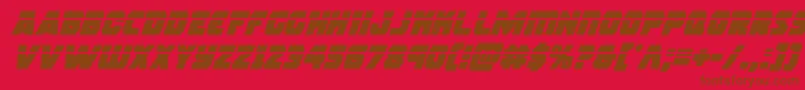 rogueherolaserital Font – Brown Fonts on Red Background
