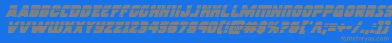 rogueherolaserital Font – Gray Fonts on Blue Background