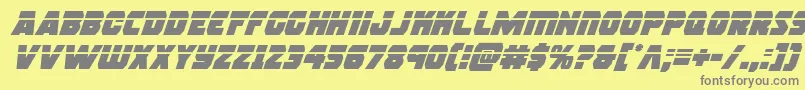 rogueherolaserital Font – Gray Fonts on Yellow Background