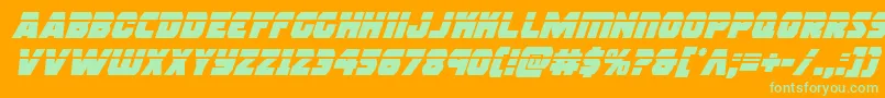 Шрифт rogueherolaserital – зелёные шрифты на оранжевом фоне