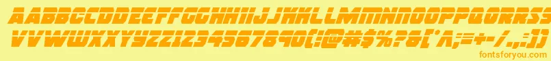 rogueherolaserital Font – Orange Fonts on Yellow Background