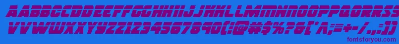 rogueherolaserital Font – Purple Fonts on Blue Background