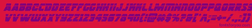 rogueherolaserital Font – Purple Fonts on Red Background