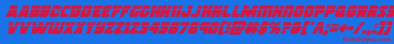 rogueherolaserital Font – Red Fonts on Blue Background