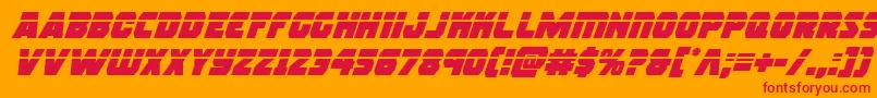 rogueherolaserital Font – Red Fonts on Orange Background