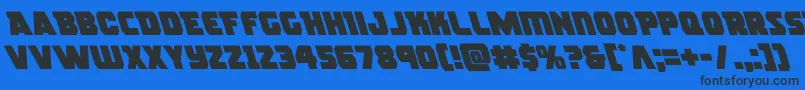 rogueheroleft Font – Black Fonts on Blue Background