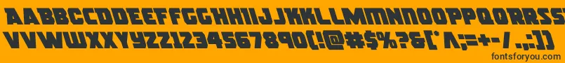 rogueheroleft Font – Black Fonts on Orange Background