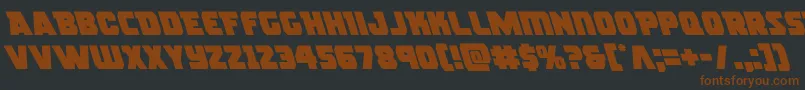 rogueheroleft Font – Brown Fonts on Black Background