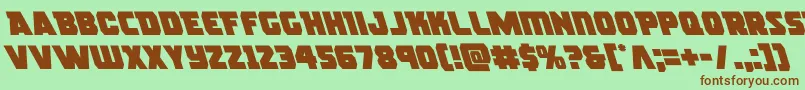 rogueheroleft Font – Brown Fonts on Green Background