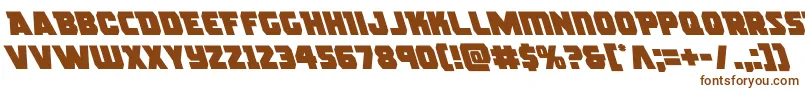 Шрифт rogueheroleft – коричневые шрифты на белом фоне