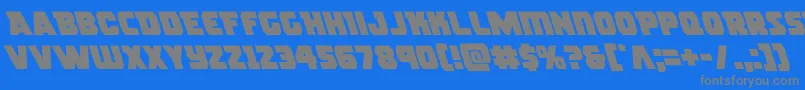 rogueheroleft Font – Gray Fonts on Blue Background