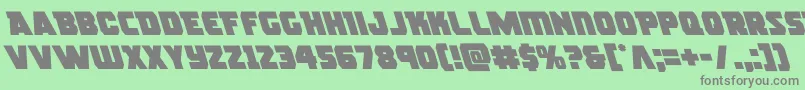 フォントrogueheroleft – 緑の背景に灰色の文字