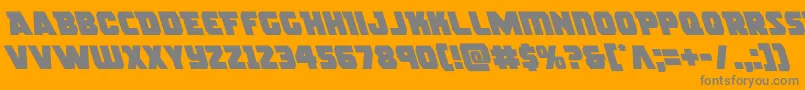 rogueheroleft Font – Gray Fonts on Orange Background