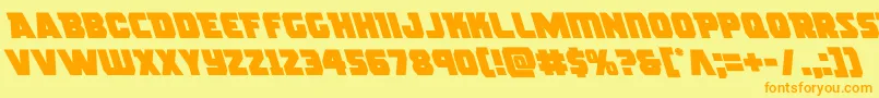 rogueheroleft Font – Orange Fonts on Yellow Background