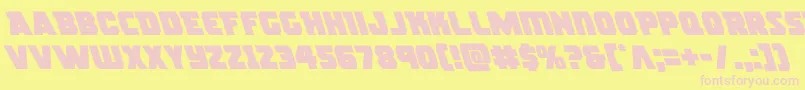 rogueheroleft Font – Pink Fonts on Yellow Background