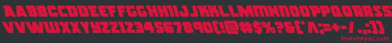 rogueheroleft Font – Red Fonts on Black Background