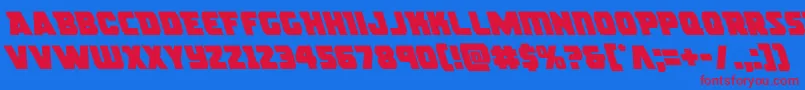 rogueheroleft Font – Red Fonts on Blue Background