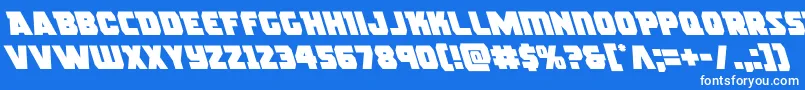 rogueheroleft Font – White Fonts on Blue Background