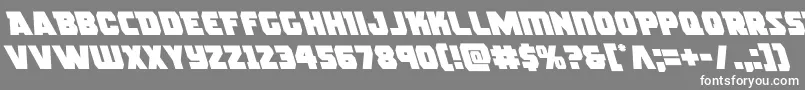 フォントrogueheroleft – 灰色の背景に白い文字