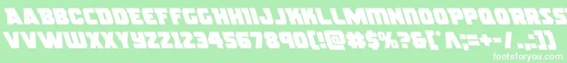 rogueheroleft Font – White Fonts on Green Background