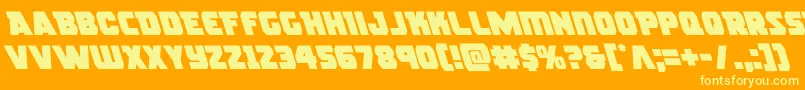 rogueheroleft Font – Yellow Fonts on Orange Background