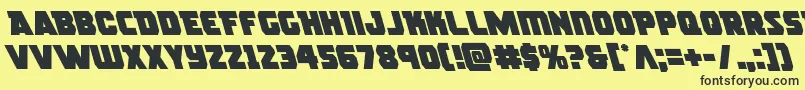 rogueheroleft Font – Black Fonts on Yellow Background