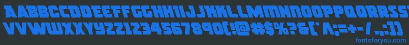 rogueheroleft Font – Blue Fonts on Black Background