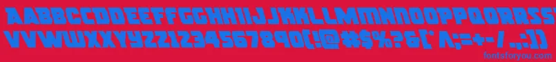 rogueheroleft Font – Blue Fonts on Red Background