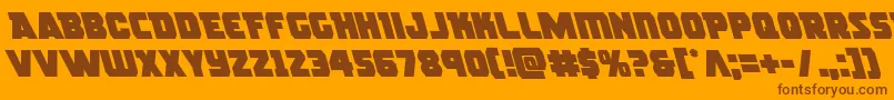 rogueheroleft Font – Brown Fonts on Orange Background