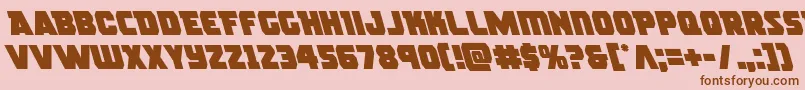 rogueheroleft Font – Brown Fonts on Pink Background