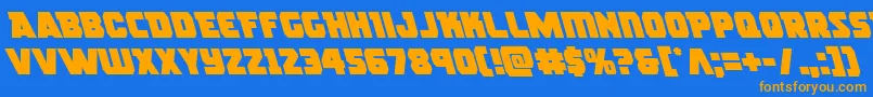rogueheroleft Font – Orange Fonts on Blue Background