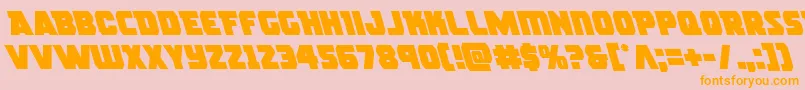 rogueheroleft Font – Orange Fonts on Pink Background