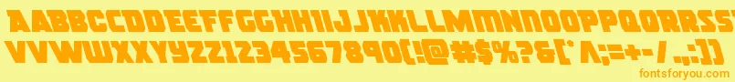 rogueheroleft Font – Orange Fonts on Yellow Background