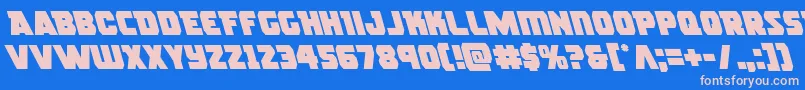 rogueheroleft Font – Pink Fonts on Blue Background