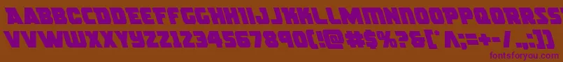 rogueheroleft Font – Purple Fonts on Brown Background